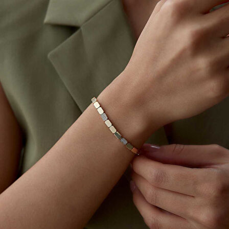 Taşlı Chocolate Bileklik