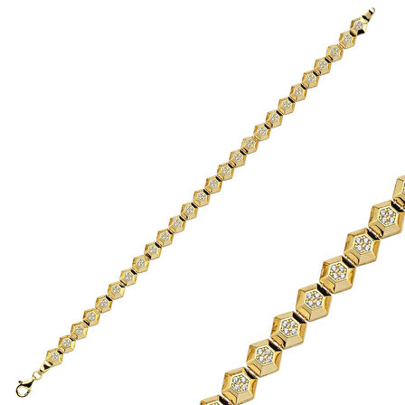 Taşlı Altıgen Bileklik