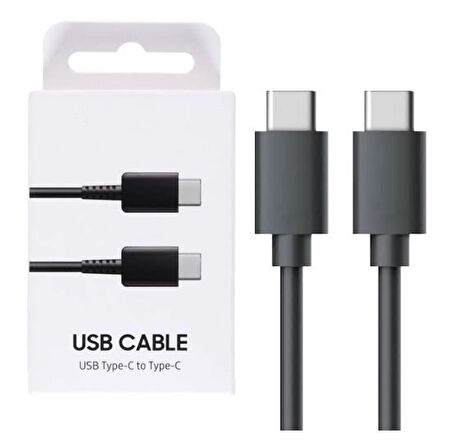 Samsung Galaxy S23 Ultra - S23 Plus Uyumlu 45W Type-c Hızlı Şarj Kablosu Siyah