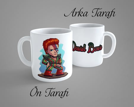 David Bowie Porselen Kupa Bardak
