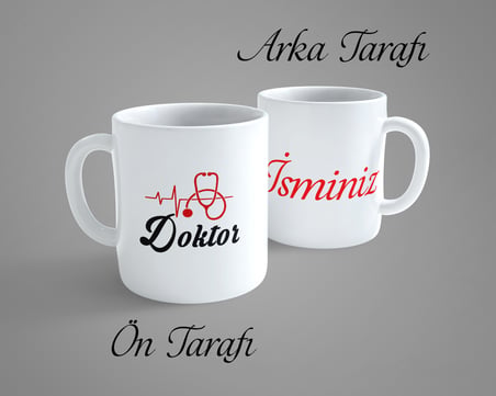 Doktor Kişiye Özel İsimli Porselen Kupa Bardak