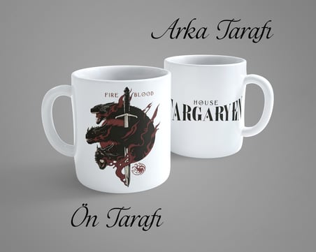Game Of Thrones Targaryen Porselen Kupa Bardak