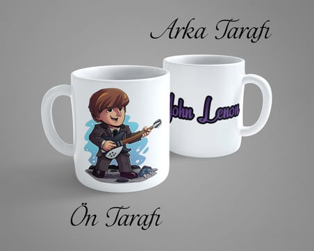 John Lennon Porselen Kupa Bardak