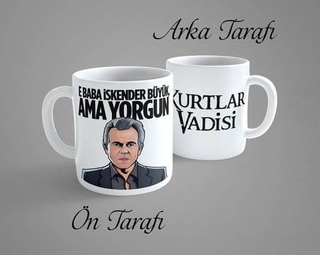 Kurtlar Vadisi Büyük İskender Porselen Kupa Bardak