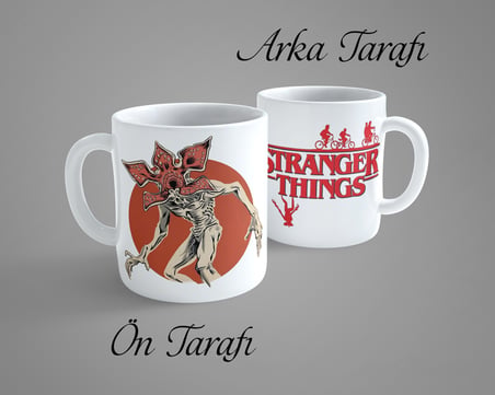 Stranger Things Demogorgon Porselen Kupa Bardak