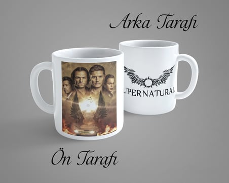 Supernatural 3 Porselen Kupa Bardak