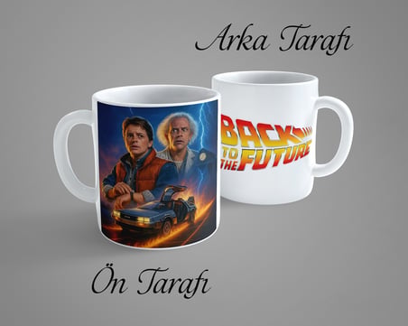 Geleceğe Dönüş Marty -Emmett Porselen Kupa Bardak