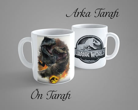 Jurassic World T-Rex Porselen Kupa Bardak