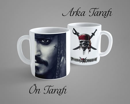 Karayip Korsanları Jack Sparrow Porselen Kupa Bardak