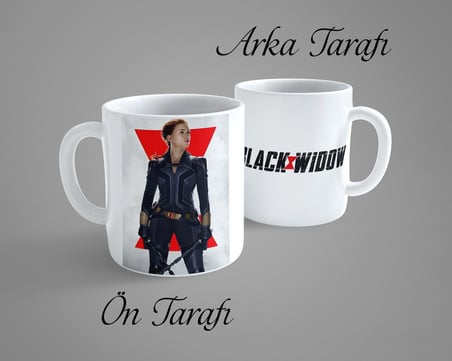 Black Widow Natasha Porselen Kupa Bardak