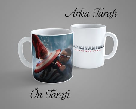 Captan America Cesur Yeni Dünya 2 Porselen Kupa Bardak
