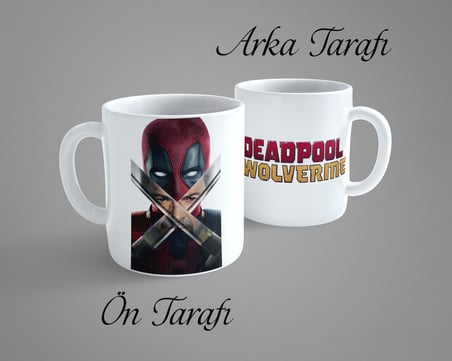 Deadpool And Wolverine 3 Porselen Kupa Bardak
