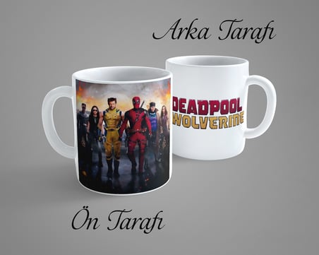Deadpool And Wolverine 10 Porselen Kupa Bardak