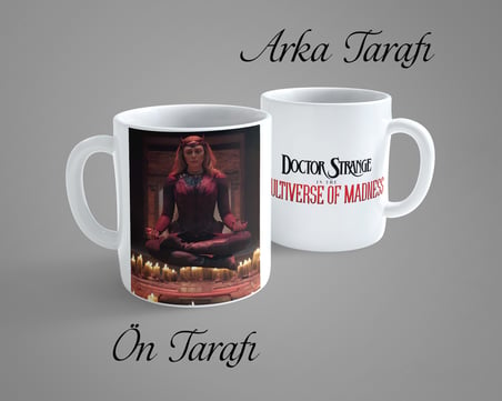 Doctor Strange Çoklu Evren Çılgınlığı Wanda 2 Porselen Kupa Bardak