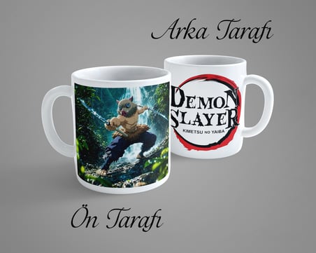 Demon Slayer Inosuke Hashibira Porselen Kupa Bardak