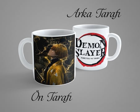 Demon Slayer Zenitsu Agatsuma 3 Porselen Kupa Bardak