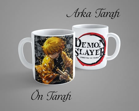 Demon Slayer Zenitsu Agatsuma Porselen Kupa Bardak