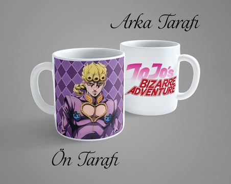 JoJo's Bizarre Adventure Giorno Giovanna Porselen Kupa Bardak