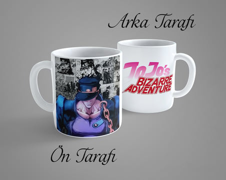 JoJo's Bizarre Adventure Jotaro Kujo 2 Porselen Kupa Bardak