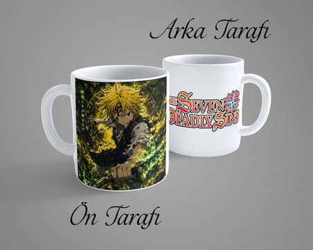The Seven Deadly Sins Meliodas 3 Porselen Kupa Bardak