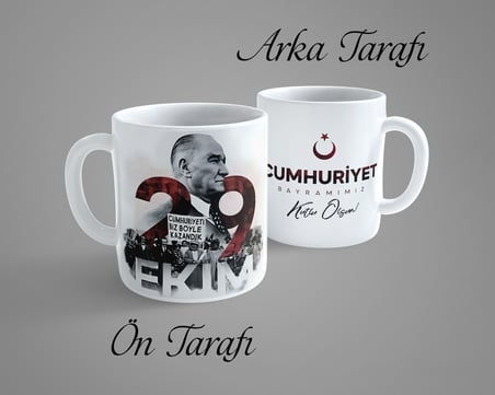 29 Ekim Porselen Kupa Bardak