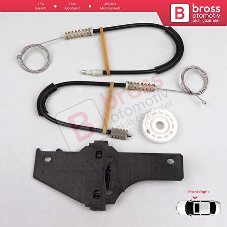 Peugeot 307 3A/C 3E 3H 2001-2008 4/5 Kapı 9634456880 İçin Ön Sağ Kapı Cam Kriko Tamir Seti