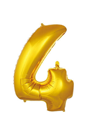 Folyo Balon Rakam Gold Renk 34 Inc 76 Cm Helyum Uyumlu