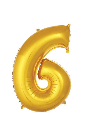 Folyo Balon Rakam Gold Renk 34 Inc 76 Cm Helyum Uyumlu