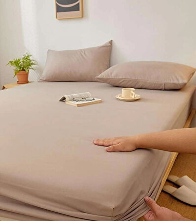 TOTEM Ranforce Pamuklu Yastık Kılıflı Lastikli Çarşaf Takımı 180 x 200 Battal Boy