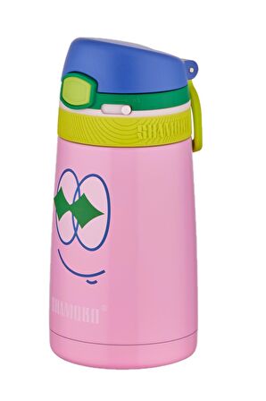 Shamobo 2Lİ SET Pipetli Çelik Termos 350ml -6 Saat Isı Yalıtımı-