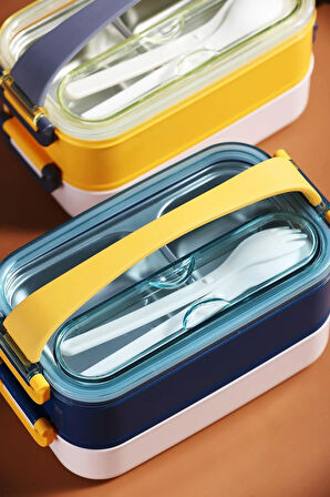 Bento Lunch Box Ofis-okul Için Yeni Nesil Sefer Tası Taşınabilir Yemek Kutusu Çelik Ff462