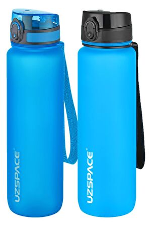 Uzspace 2'li Tritan Matara Seti 1000 ml Büyük Boy 14 Farklı Renk Seçeneği FiftyFifty