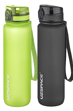 Uzspace 2'li Tritan Matara Seti 1000 ml Büyük Boy 14 Farklı Renk Seçeneği FiftyFifty