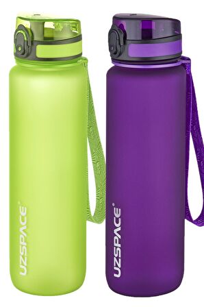 Uzspace 2'li Tritan Matara Seti 1000 ml Büyük Boy 14 Farklı Renk Seçeneği FiftyFifty