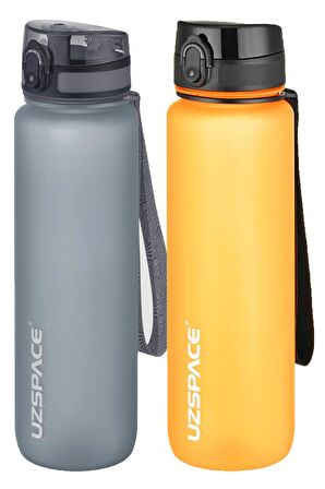 Uzspace 2'li Tritan Matara Seti 1000 ml Büyük Boy 14 Farklı Renk Seçeneği FiftyFifty
