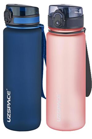 Uzspace 2'li Tritan Matara Seti 800 ml 14 Farklı Renk Seçeneği FiftyFifty