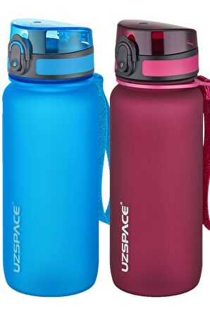 Uzspace 2'li Tritan Matara Seti 650 ml 14 Farklı Renk Seçeneği FiftyFifty