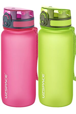 Uzspace 2'li Tritan Matara Seti 650 ml 14 Farklı Renk Seçeneği FiftyFifty