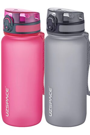Uzspace 2'li Tritan Matara Seti 650 ml 14 Farklı Renk Seçeneği FiftyFifty