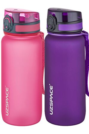 Uzspace 2'li Tritan Matara Seti 650 ml 14 Farklı Renk Seçeneği FiftyFifty