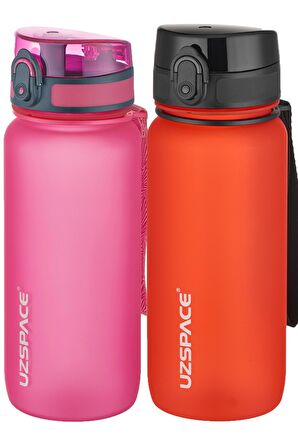 Uzspace 2'li Tritan Matara Seti 650 ml 14 Farklı Renk Seçeneği FiftyFifty