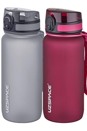 Uzspace 2'li Tritan Matara Seti 650 ml 14 Farklı Renk Seçeneği FiftyFifty