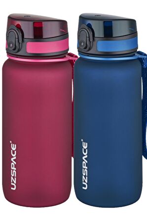 Uzspace 2'li Tritan Matara Seti 650 ml 14 Farklı Renk Seçeneği FiftyFifty