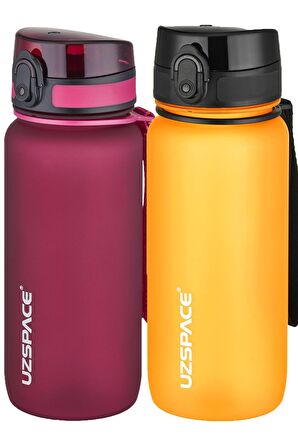 Uzspace 2'li Tritan Matara Seti 650 ml 14 Farklı Renk Seçeneği FiftyFifty