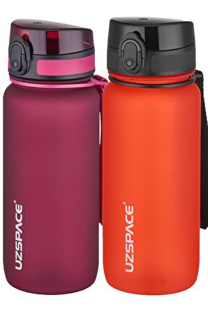 Uzspace 2'li Tritan Matara Seti 650 ml 14 Farklı Renk Seçeneği FiftyFifty