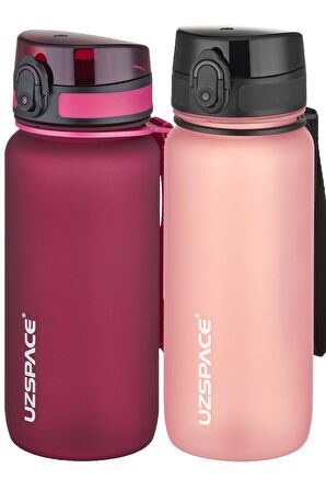Uzspace 2'li Tritan Matara Seti 650 ml 14 Farklı Renk Seçeneği FiftyFifty