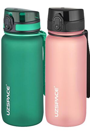Uzspace 2'li Tritan Matara Seti 650 ml 14 Farklı Renk Seçeneği FiftyFifty