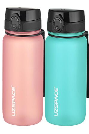 Uzspace 2'li Tritan Matara Seti 650 ml 14 Farklı Renk Seçeneği FiftyFifty