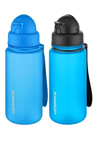 Uzspace 2'li Pipetli Tritan Matara Seti 400 ml FiftyFifty