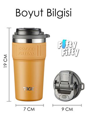 TKK 630 ML Özel Seri Çelik Mug Kahve Bardağı Pipetli/Rahat İçim 6 Saat Sıcak/12 Saat Soğuk Termos -2023 630ML